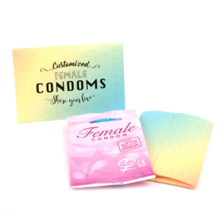 Logoga kondoom naistele papist pakendis