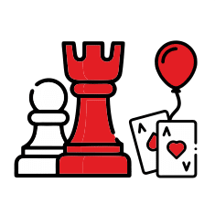 Logoga mängukaardid komplekt täringutega