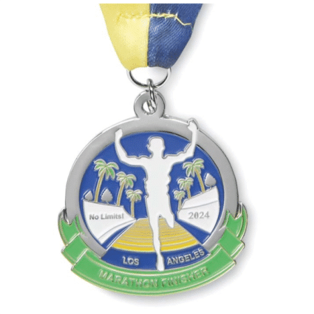 Logoga eritellimuslik rauast medal pehme emailiga