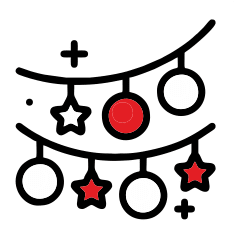 christmas baubles glass 10 cm with logo