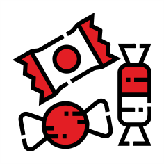 candies in a tube l with logo