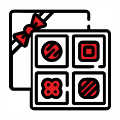 chocolate box 15 pcs with logo