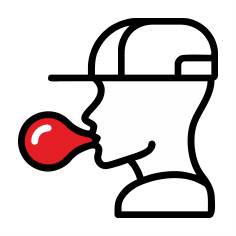 chewing candy in a box 4 pcs with logo