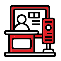 a-stend a sign with logo