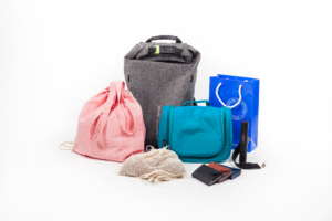 Selection of bags with logo
