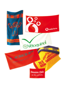 Embroidered towels and sauna towels
