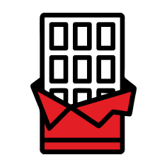 chocolate 100 g with logo